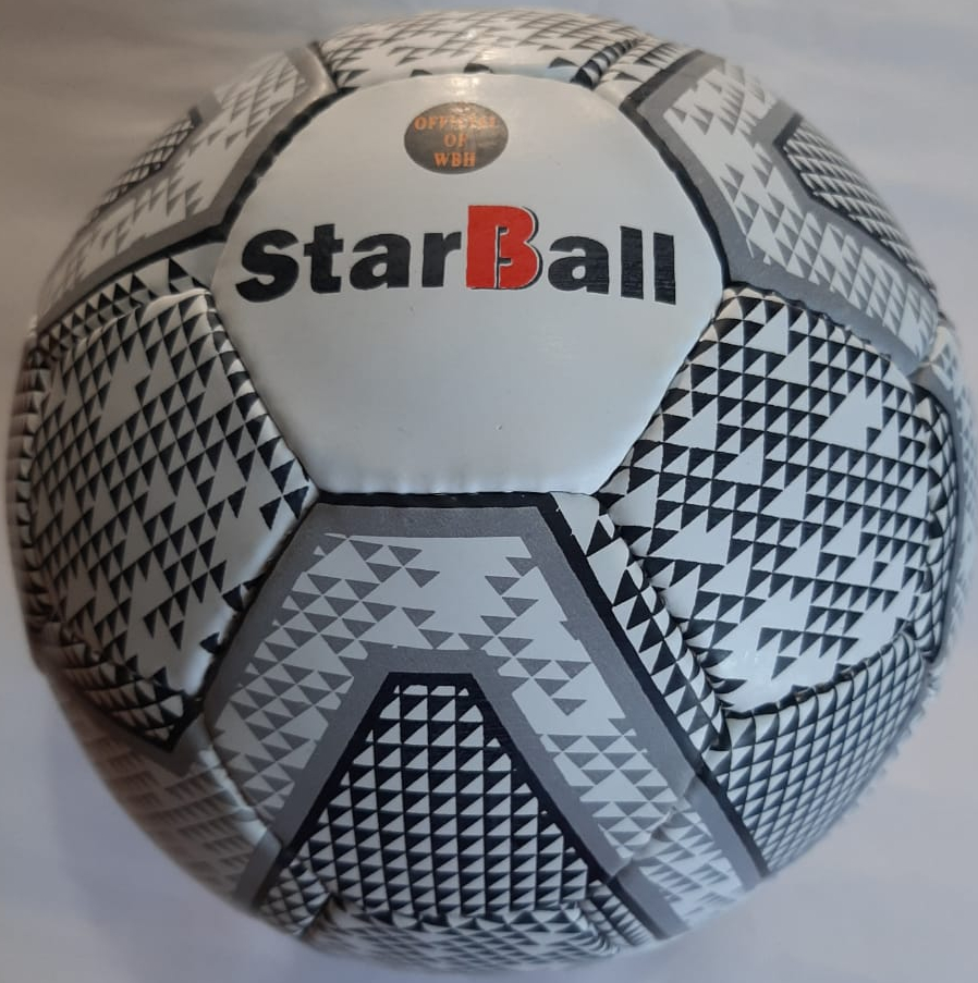 pelota de fútbol STARBALL   blanco y negro tamaño 4